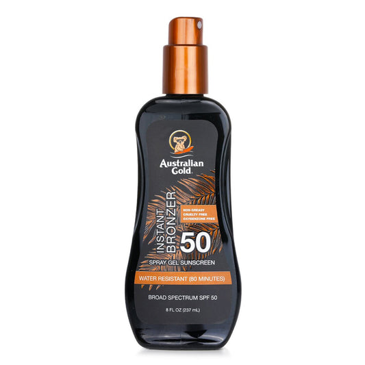 Australian Gold Spray Gel Sunscreen SPF 50 with Instant Bronzer 237ml/8oz