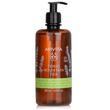 Apivita Tonic Mountain Tea Shower Gel With Essential Oils - Ecopack