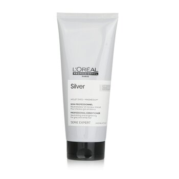 LOreal Professionnel Serie Expert - Silver Violet Dyes + Magnesium Neutralising and Brightening Conditioner (For Grey and White Hair)