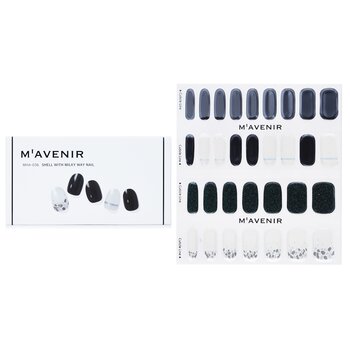 Mavenir Nail Sticker (Black) - # Shell With Milky Way Nail