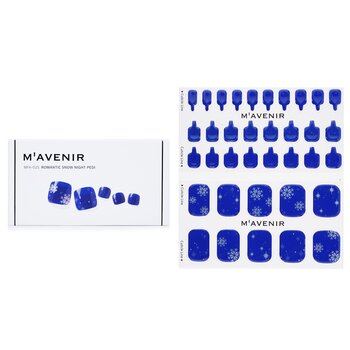 Mavenir Nail Sticker (Blue) - # Romantic Snow Night Pedi