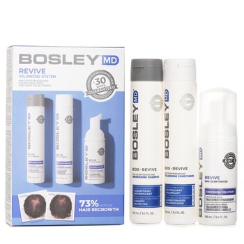 Bosley MD BosRevive Volumizing Non Color Treated Kit: Nourishing Shampoo 5.1oz+ Volumizing Conditioner 5.1oz+ Treatment 3.4oz